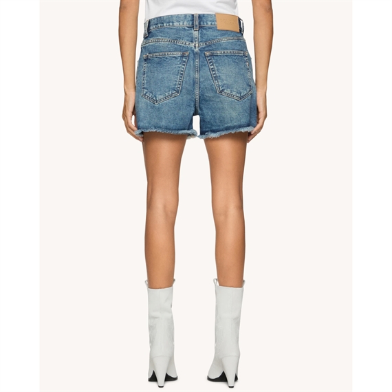 Dondup Stella Bot Gioie Shorts, Blue Denim